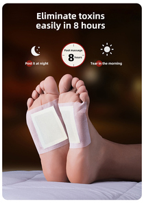 Parches para Pies Kinoki Personalizables JiShanTang <span class=keywords><strong>HZU</strong></span>-01 OEM ODM 10 Piezas/Caja Vinagre de Jengibre y Bambú Tela No Tejida Certificación CE al por Mayor - Product Image 4