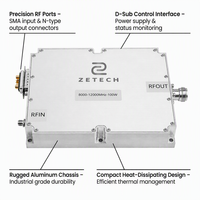Module amplificateur de puissance RF large bande X-Band 100W 8000-12000MHz 50dBm 30% PAE SSPA à gain élevé pour radar, EMC et tests en laboratoire