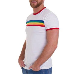 Yihao venta superior para el arco iris de manga corta a <span class=keywords><strong>rayas</strong></span> Deporte <span class=keywords><strong>Camiseta</strong></span> - Product Image 2