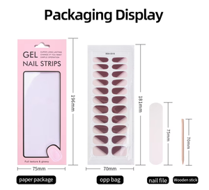 Calidad impermeable no necesita lámpara UV brillo seco libre 22 tiras Gel Nail Art Wraps diseño de ojo de gato pegatinas de uñas de Gel - Product Image 6