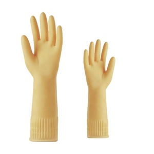 Gants <span class=keywords><strong>de</strong></span> cuisine ménagers en caoutchouc épais et allongés, imperméables, pour la vaisselle et le linge, vente en gros - Product Image 1