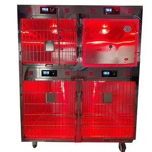 Stainless Steel ICU Veterinary Animal Pet Incubator Oxygen Cage Dog Cage For Sale Veterinary Equipment