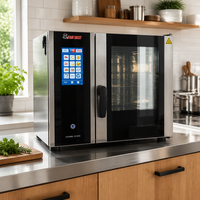 Four à vapeur combiné industriel pour poulet, bœuf, pizza, riz, brocoli, avec fonction de nettoyage automatique