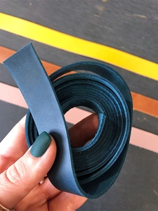 Sangle en cuir noir véritable, souple et résistante, en cuir plat, idéale pour la <span class=keywords><strong>réparation</strong></span> et le bricolage du cuir, rouleau de cuir - Product Image 6