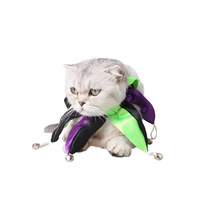 Collier de clown d'Halloween pour chiens et chats, design patchwork festif, style Europe-Amérique, accessoire de costume pour animaux de compagnie toutes saisons