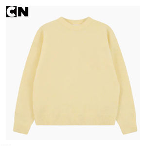 Fabricante de Suéteres, Venta al Por Mayor Personalizada, Suéter Casual de Cuello Redondo, Color Liso, de Algodón y Lana, Tejido, para Mujer, con Botones, para Invierno - Product Image 6