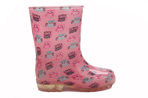 Children Pvc Transparent Half Color Change Glitter Rain Boots Gumboots <strong>Rainboots</strong> for Kids - Product Image 4