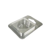 Boîte à cire rectangulaire transparente en PET pour bougies d'aromathérapie, petit rangement d'accessoires, emballage de gel, cellule unique, fait main