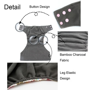 Insert de <span class=keywords><strong>couche</strong></span> <span class=keywords><strong>lavable</strong></span> en tissu de charbon de bambou Goodbum, couches réutilisables - Product Image 3