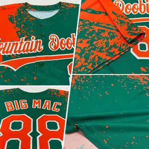 Camiseta de béisbol personalizada con patrón de salpicaduras de tinta, camisa de softbol personalizada con botones completos, uniforme deportivo unisex que absorbe la humedad - Product Image 4