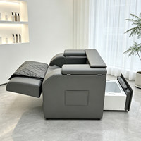 Fauteuil de pédicure multifonctionnel pour salon de manucure, salon de cils, tatouage, broderie des sourcils - Massage électrique et spa pour les pieds inclinable