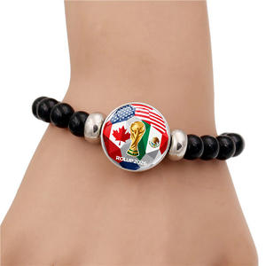 Pulsera Conmemorativa 2026 con Cuentas, Emblema de Estados Unidos, Canadá y México, Trofeo <span class=keywords><strong>FIFA</strong></span>, Cristal Creativo, Piedra Natural, Accesorio Unisex - Product Image 2