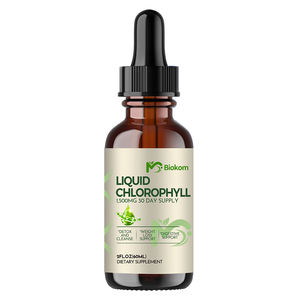 Biokom <span class=keywords><strong>Factory</strong></span> Supply OEM Halal Vegetariano Clorofila Gotas Suplemento Suporte Saúde Intestinal Digestão Clorofila Gotas - Product Image 1