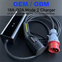Chargeur de voiture électrique portable Type 2 6A 8A 10A 13A 16A 11Kw 3 phases 400V OEM ODM