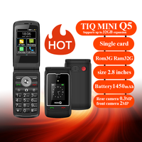 Teléfono Móvil TIQ MINI Q5 con Tapa, Compatible con Google, Sistema Android 4G, Pantalla Dual, Solo para Uso en EE. UU.