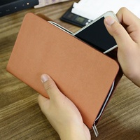Tas telepon notebook multifungsi bahan PU atau kulit untuk memuat kartu dompet tas clutch dompet pabrik kustom tas desain baru