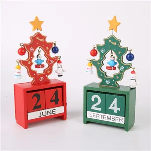 新しいクリスマスカレンダーアドベントボックスクリスマス木製装飾ギフトツリーオーナメント