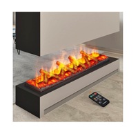 Chimenea de Vapor de Agua Decorativa para Interiores de 1000 mm, Llama Atomizada 3D, Vapor Regulable, Chimenea Inteligente Moderna para Sala de Estar