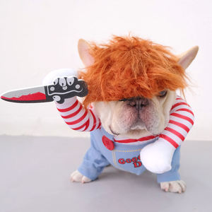 Divertido Disfraz de Perro <span class=keywords><strong>Chucky</strong></span>, Muñeco <span class=keywords><strong>Chucky</strong></span> con Cuchillo, Disfraz de Halloween para Perro o Gato - Product Image 2