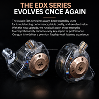 Écouteurs haute fidélité KZ EDX PRO X, technologie acoustique 1DD, casque intra-auriculaire, réponse en fréquence étendue 20Hz-40000Hz