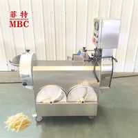 Automatische friet snijmachine voor aardappelchipsverwerkingsbedrijven, commerciële groentesnijder.