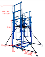 JIN YANG HU Ascenseur électrique pliable de 6m pour échafaudage Ascenseur électrique pour la construction Fabrication d'échafaudage électrique