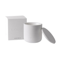 Diffuseur de parfum en céramique blanche personnalisé en gros, 150 ml, ensemble cadeau de bougie aromathérapeutique de luxe