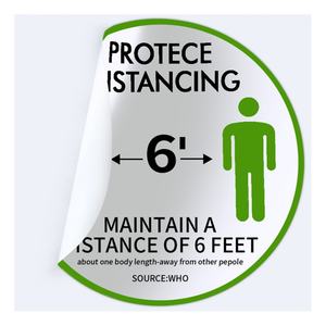 Pegatinas de PVC Autoadhesivas para Pared y Suelo, Fáciles de Remover, con Advertencia de Distancia Social, Entrega Rápida - Product Image 2