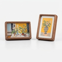 Cadre photo 5x7 en bois brun, cadres en bois foncé à jointures à tenons et mortaises avec passe-partout pour mur ou table, cadre en noyer avec passe-partout pour photos 4x6 pouces