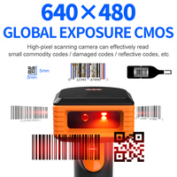 GTCODESTAR Scanner de codes à barres 2D sans fil 2.4G Lecteur de codes QR 1D Lecteur de codes à barres filaire pour supermarché
