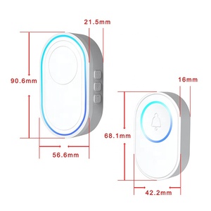 Sonnette d'extérieur intelligente 39 sonneries 4 volumes réglables LED Flash <span class=keywords><strong>alarme</strong></span> de sécurité EU US IP65 sonnette sans fil étanche - Product Image 6