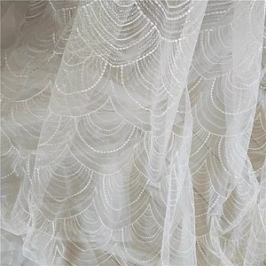 New Nàng Tiên Cá <span class=keywords><strong>sequin</strong></span> thêu ARC Tulle Ren Vải vải - Product Image 2