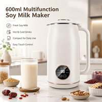 Machine à lait de soja intelligente 600 ml, mini, silencieuse, multifonctionnelle pour soupes, bouillies et jus