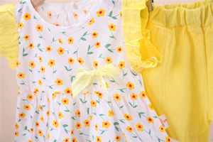 Set di abbigliamento per bambini colorati per neonati estivi set di abbigliamento per ragazze con sole floreale carino per ragazza - Product Image 6