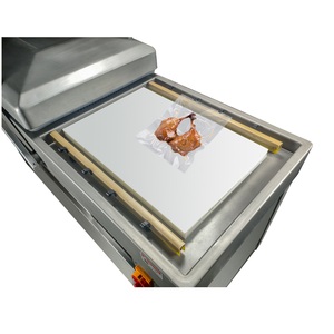 Machine de mise sous vide automatique à double chambre pour fruits de mer, snacks, viande, jambon, fromage, aliments pour animaux de compagnie, avec sacs en plastique - Product Image 3