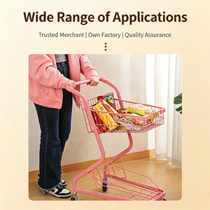 340L Large Supermarket Shopping <b>Cart</b> Heavy Duty Wire Trolley Silent <b>Wheels</b> High Load Capacity Retail Store Use Use Set Kit - Product Image 3