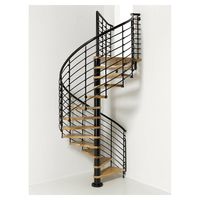 Escalier en spirale Optima gain de place pour bateau avec garde-corps en verre et acier de qualité marine, idéal pour l'intérieur et adapté aux appartements