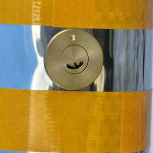 304 acciaio inox ingegnere grado acqua riflettente riempibile con la luce palo verticale dissuasore traffico barriera di sicurezza stradale - Product Image 5