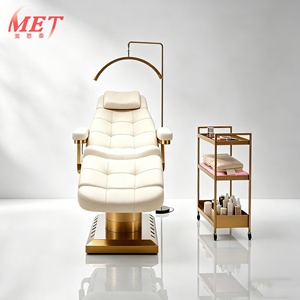 Meientai <span class=keywords><strong>Lit</strong></span> <span class=keywords><strong>de</strong></span> Beauté Électrique <span class=keywords><strong>de</strong></span> Luxe à Base Dorée, <span class=keywords><strong>Lit</strong></span> <span class=keywords><strong>de</strong></span> Massage en Cuir, <span class=keywords><strong>Lit</strong></span> <span class=keywords><strong>de</strong></span> Salon pour Soins du Visage et Extensions <span class=keywords><strong>de</strong></span> Cils, Lits <span class=keywords><strong>de</strong></span> Beauté - Product Image 3