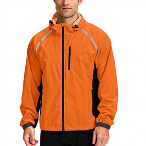 Vestes de pluie pour hommes, imperméables, coupe-vent, légères, pliables, à capuche, 100% polyester, vente en gros OEM - Product Image 1