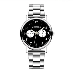 Nuevo reloj minimalista de doble lente para hombre, reloj de cuarzo con banda de acero resistente al agua, reloj de pulsera para estudiantes, venta al por mayor - Product Image 1