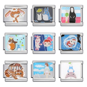 Accessoires DIY, personnages de bandes dessinées, bracelets élastiques faits à la main, modulaires, charmes italiens, bijoux en acier inoxydable, bracelets de mode pour femmes et hommes - Product Image 1