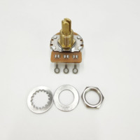 Potentiomètre à axe fileté tout cuivre CTS 15/15,5/18/19MM A/B 250K/500K pour volume et tonalité de guitare électrique et basse