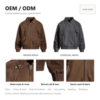 Blouson Bomber en Jean Personnalisé pour Homme – OEM/ODM, Vente en Gros, Denim Clouté, Ourlet Élastique, Fermeture Éclair, Style Streetwear