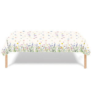 Autumn Wildflower Party Tableware Set <b>Paper</b> Plates Napkins <b>Tablecloth</b> Disposable Birthday Decor 60-80 Pcs - Product Image 4