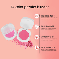 Palette de fard à joues mat personnalisée OEM, haute pigmentation, poudre de maquillage, blush vegan pour toutes les carnations, étiquette privée, blush pour les joues