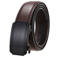 Ceinture à cliquet personnalisée OEM pour hommes, ceinture automatique en cuir pour hommes, largeur 3,5 cm, boucle en alliage