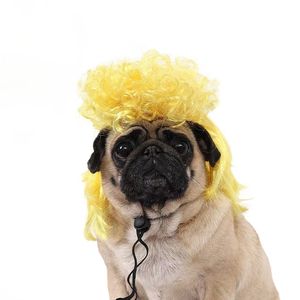 Divertida Peluca Afro para Mascotas, Accesorio de Moda Universal de Poliéster para Perros y Gatos, para Verano, Invierno y Vacaciones, Diseño Sólido, Suministros para Mascotas - Product Image 2