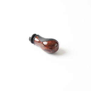 Pommeau de levier de vitesse en cuir rouge et bois de pêche, poignée ergonomique pour usage automobile - Product Image 5