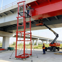 Plateforme élévatrice électrique robuste pour marchandises, monte-charge industriel, élévateur de fret d'entrepôt, système de garde-corps de sécurité, rail unique